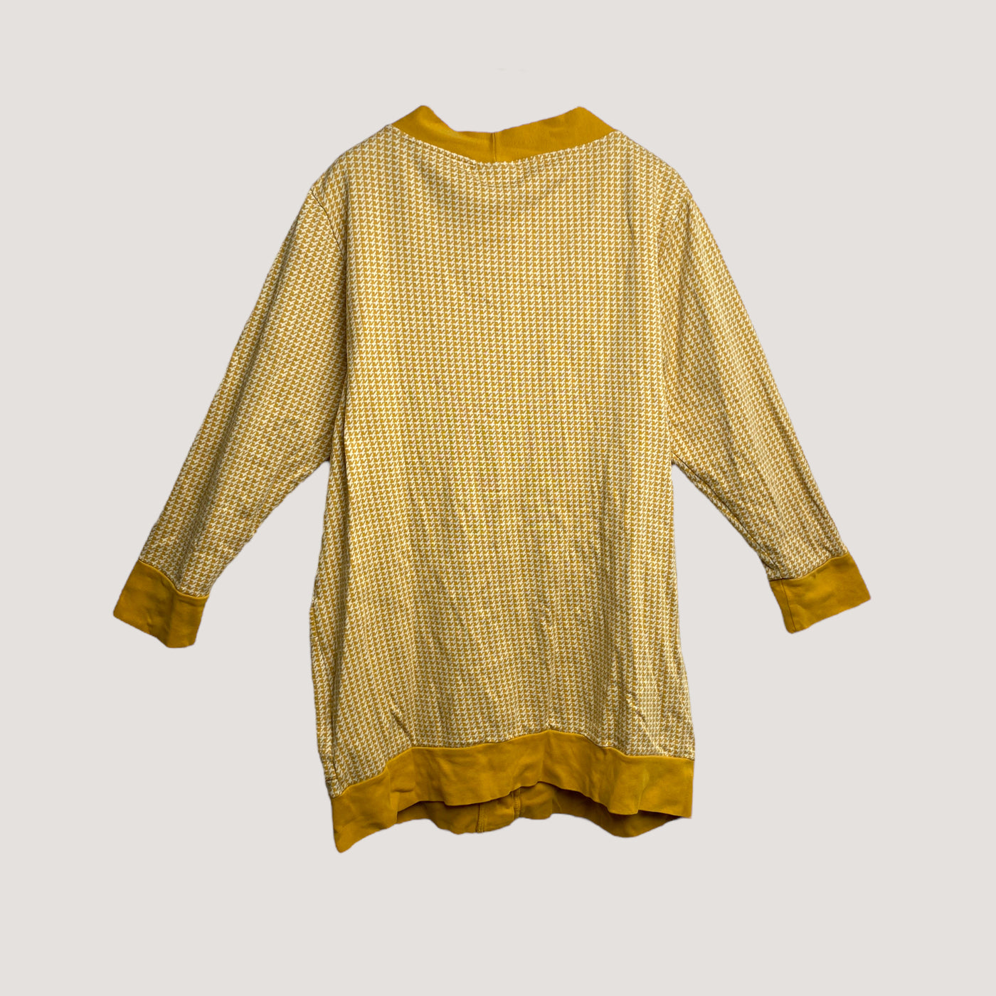 Blaa sweat cardigan, yellow/white | women XL