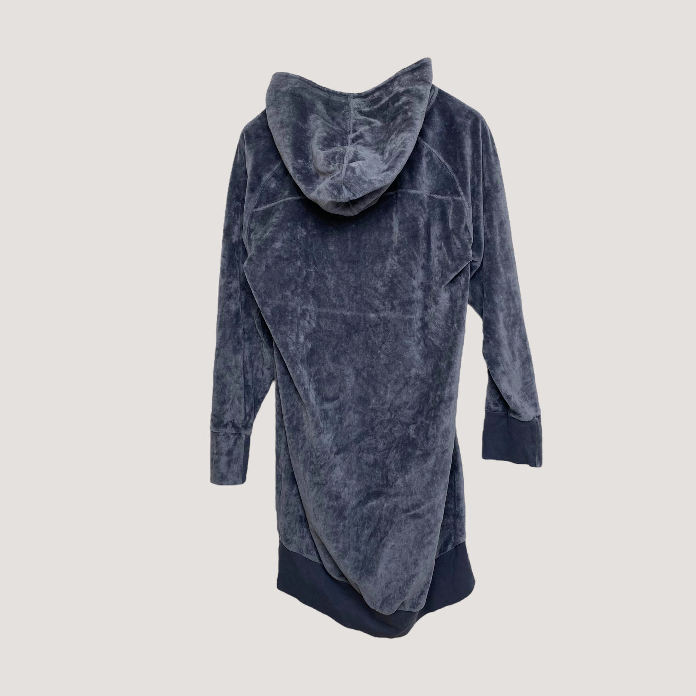 Blaa velour hoodie, grey | woman L