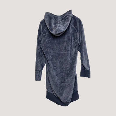 Blaa velour hoodie, grey | woman L