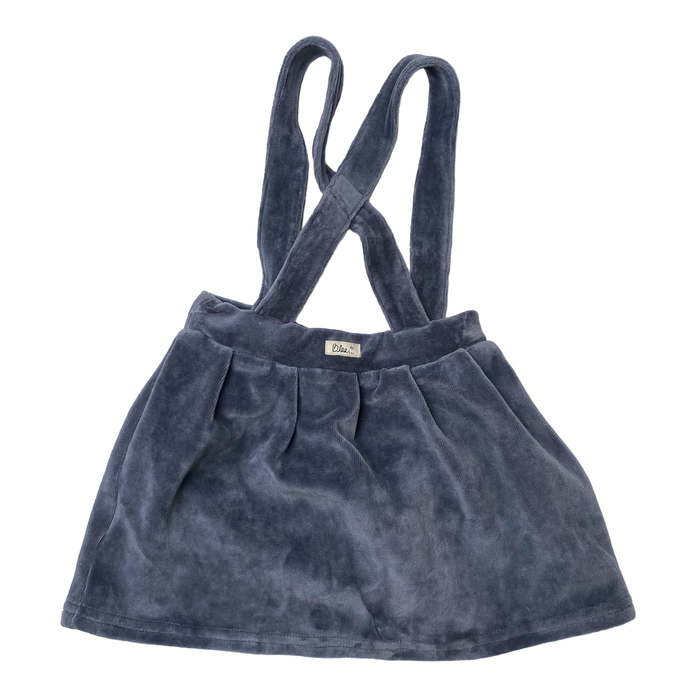 Blaa dungaree velour skirt, stone grey | 74/80cm
