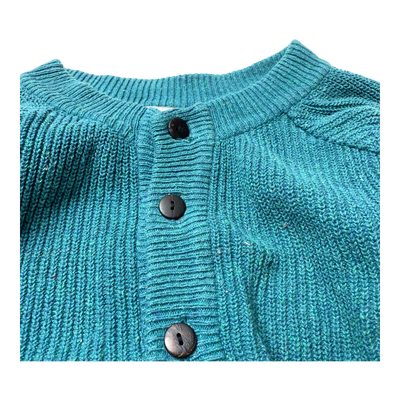 Papu knit cardigan, teal | 98/104cm