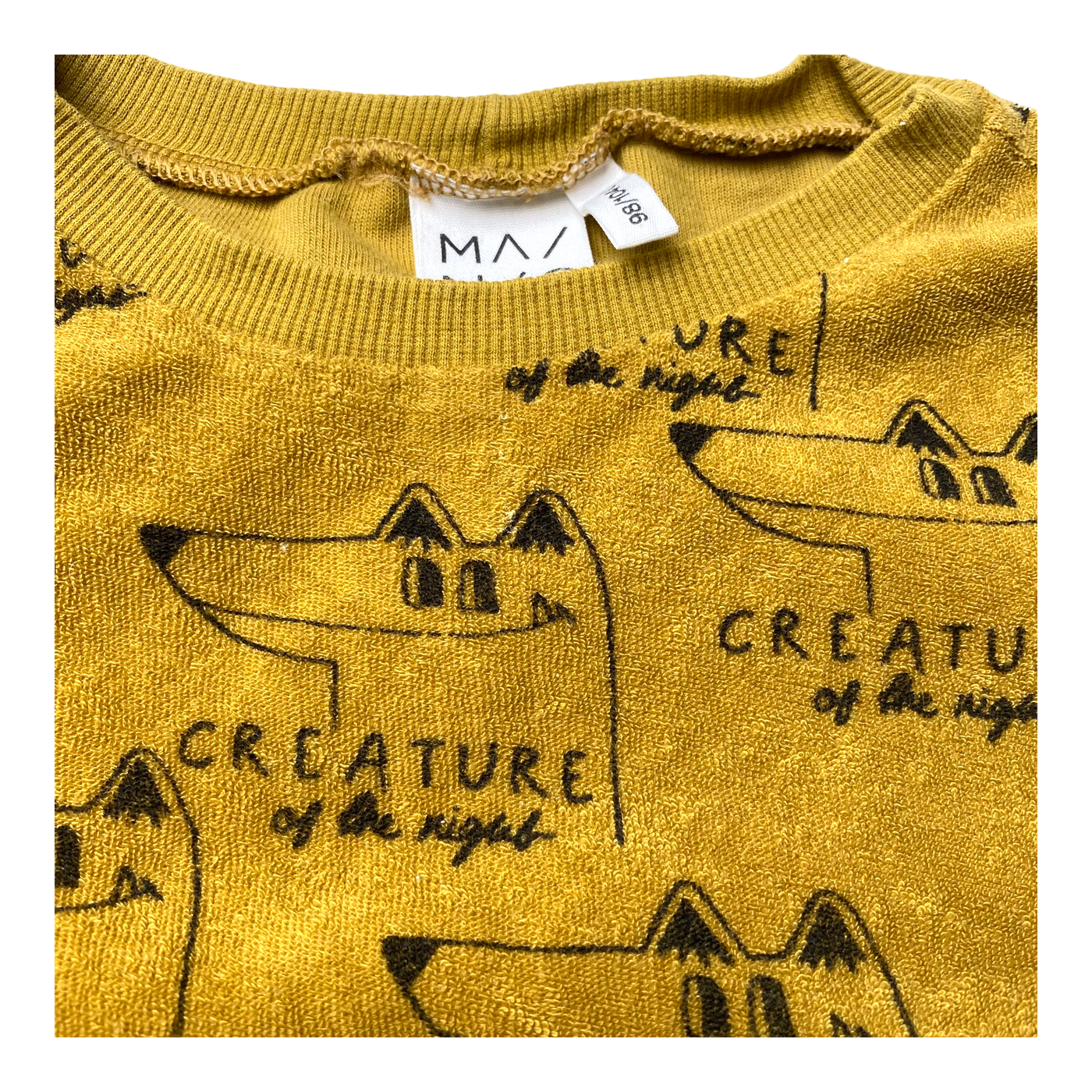 Mainio terry shirt, creature of the night | 98/104cm