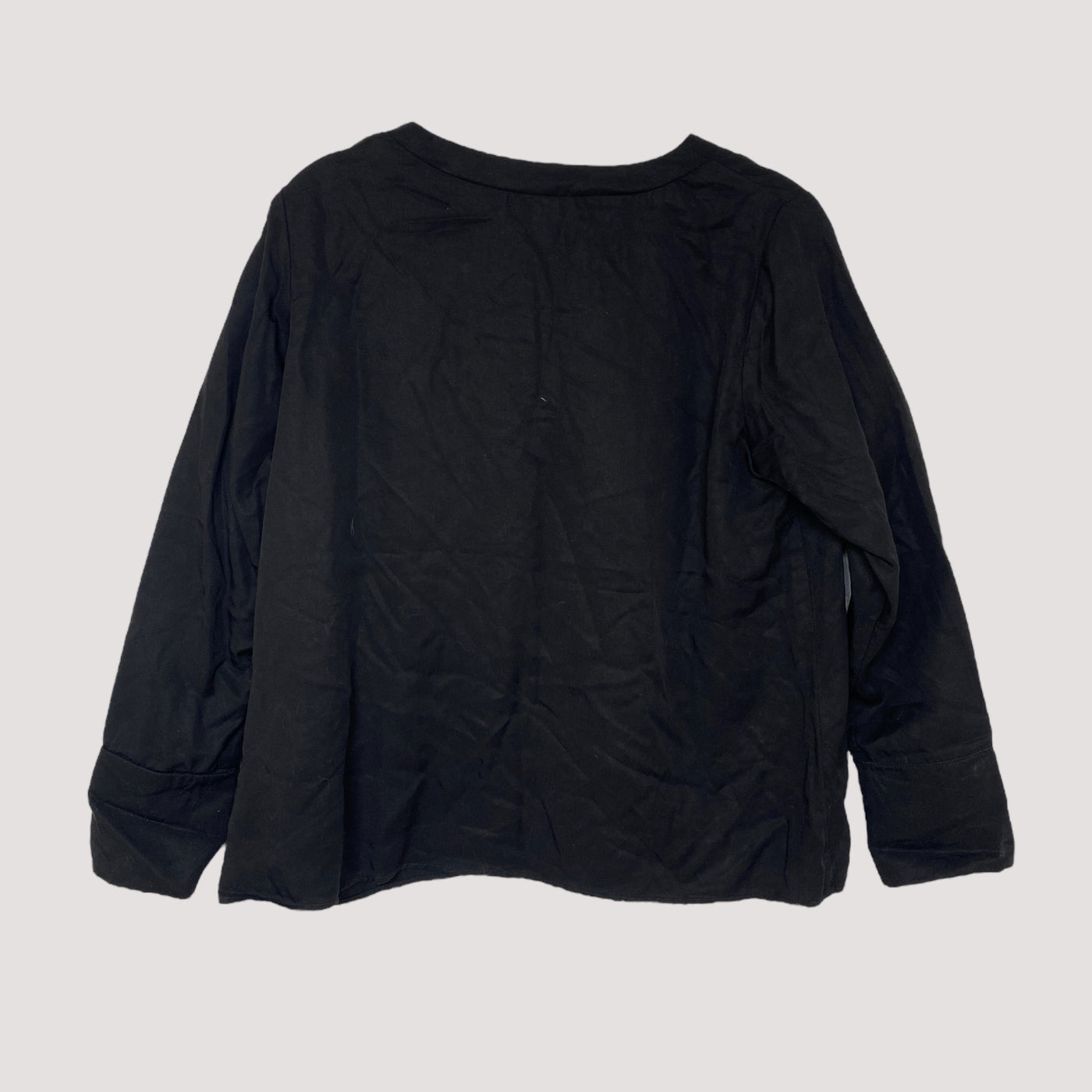 Blaa long sleeve tricot shirt, black | woman M