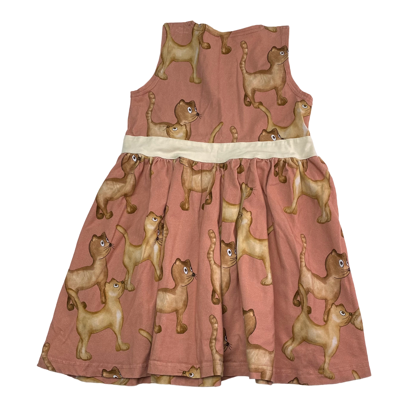 Blaa sleeveless dress, cats | 110/116cm