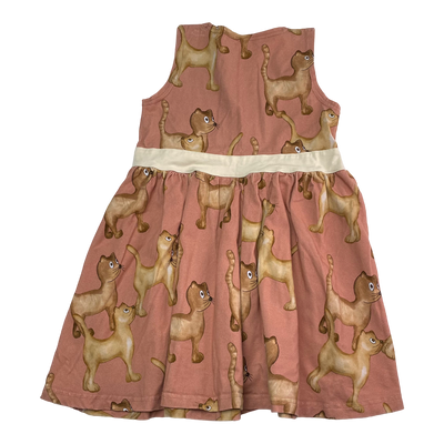 Blaa sleeveless dress, cats | 110/116cm