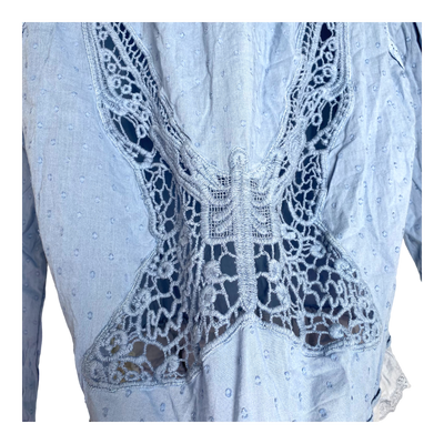 Odd Molly woven lace blouse, baby blue | woman S