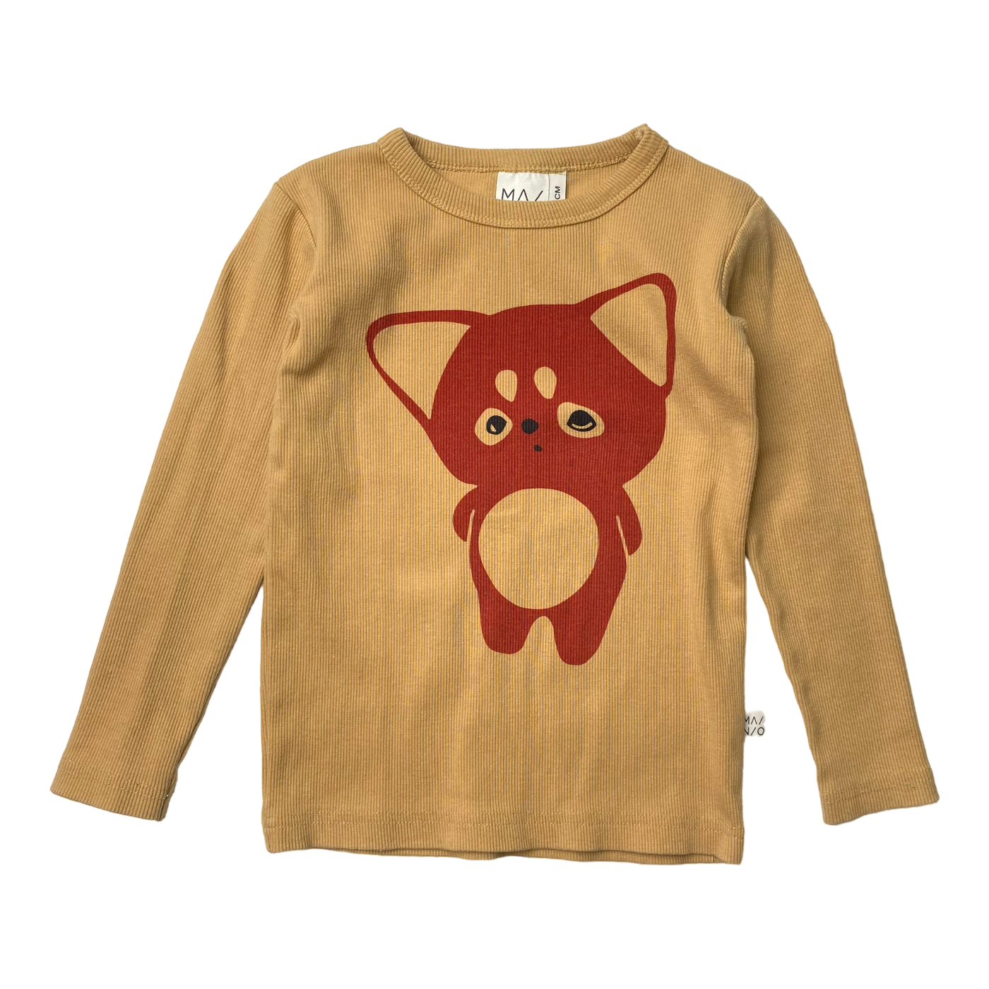 Mainio rib shirt, fox | 98/104cm
