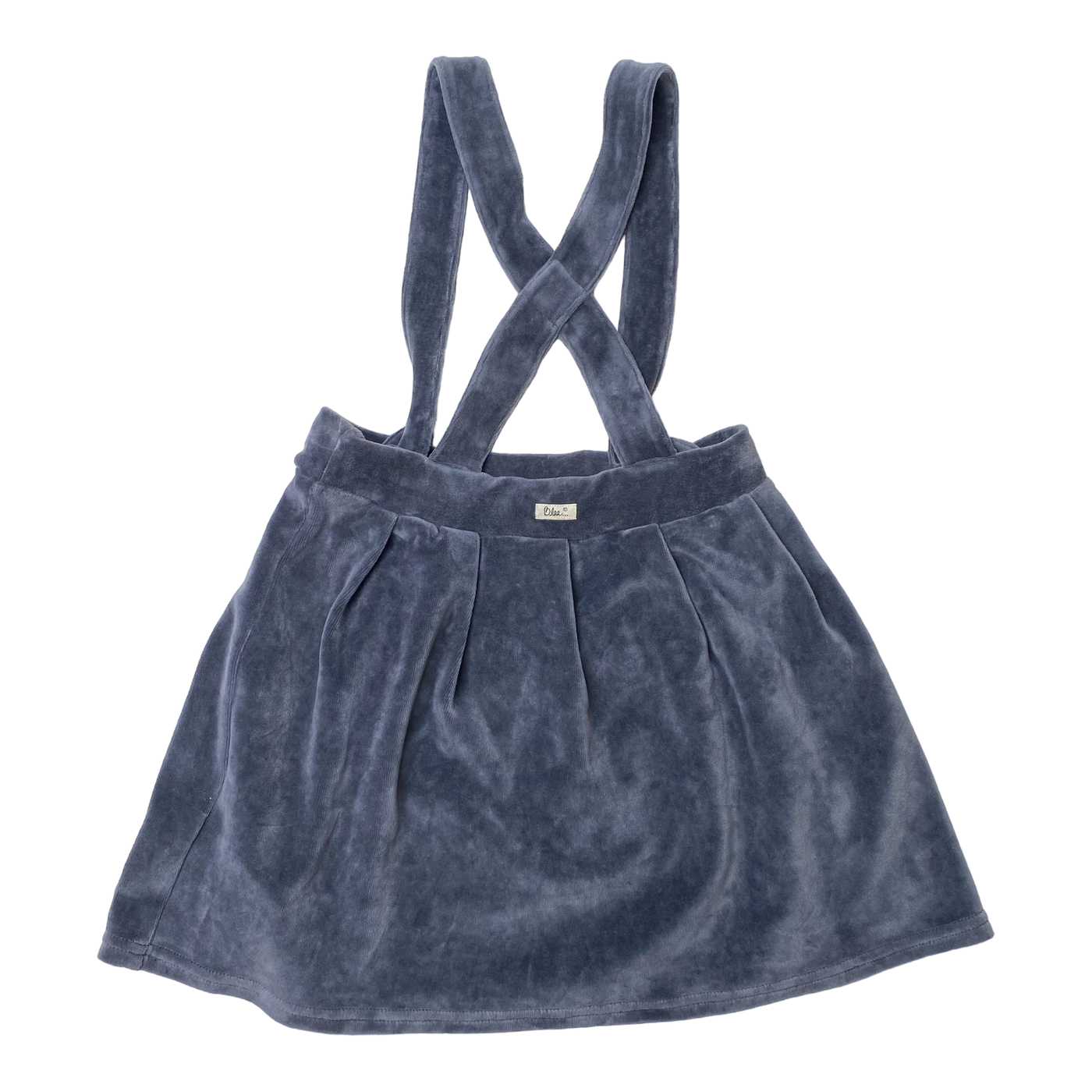 Blaa dungaree velour skirt, stone grey | 110/116cm