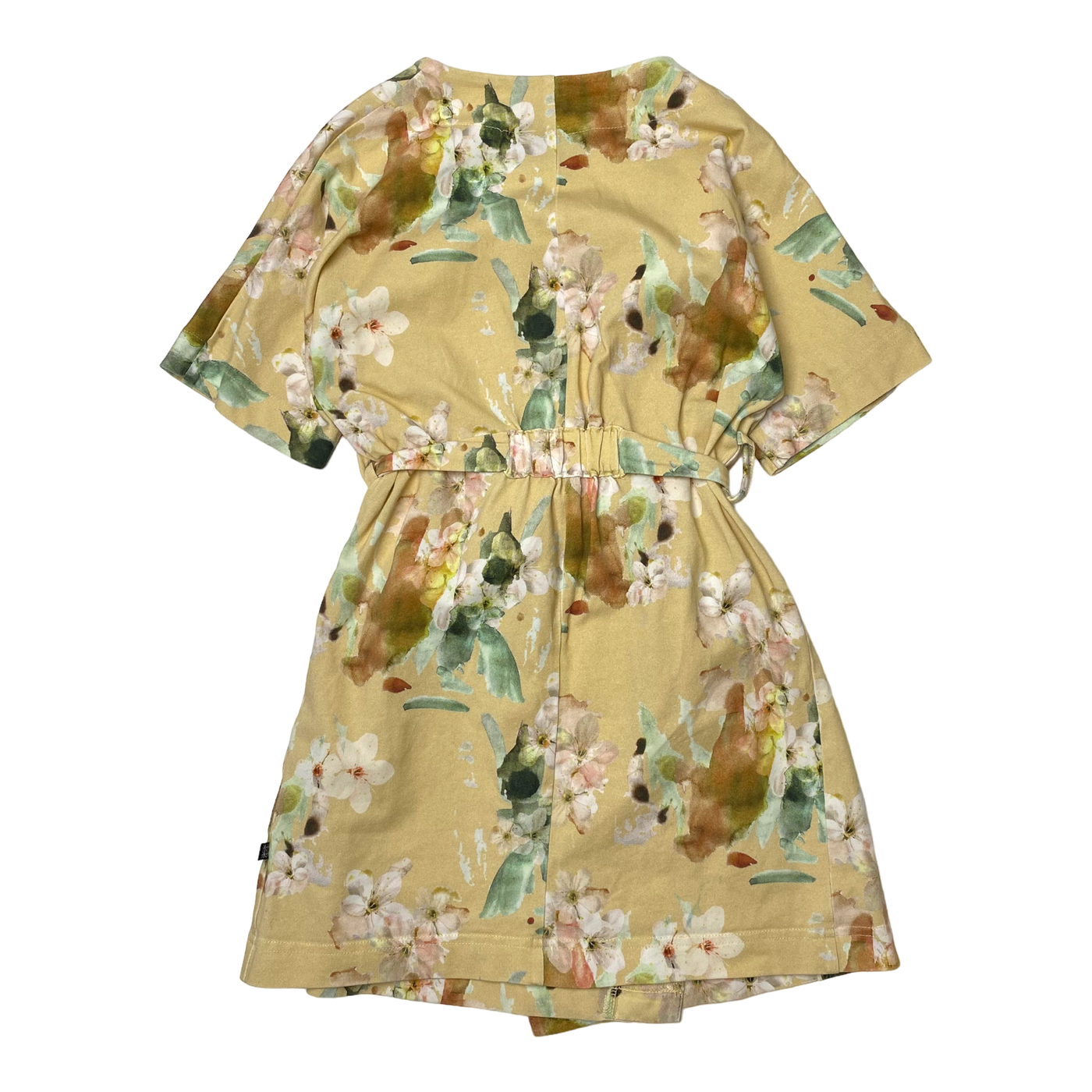 Kaiko kimono wrap dress, yellow blossom | 122/128cm