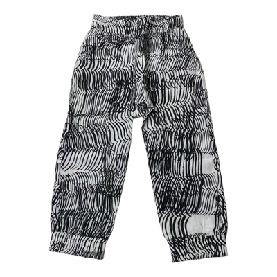 Papu linen pants, white & black | 110/116cm