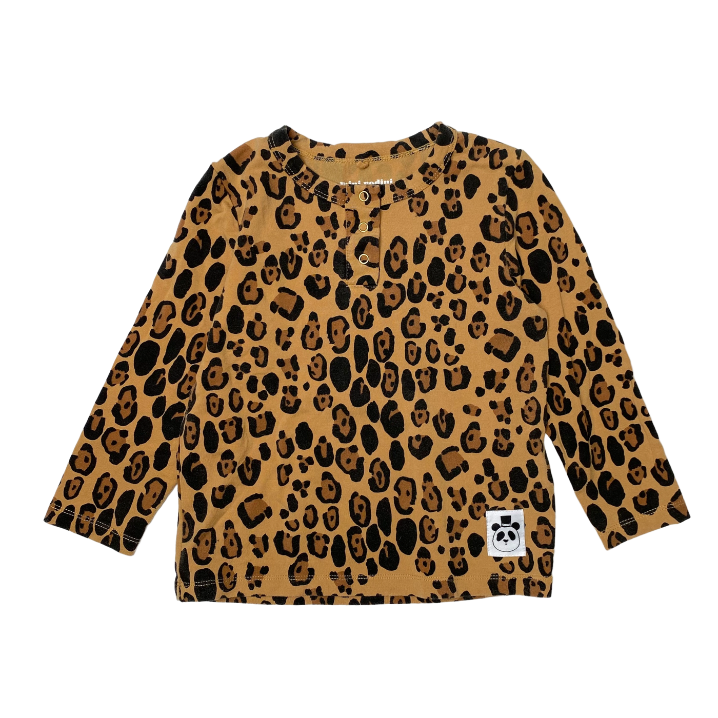 Mini Rodini basic grandpa shirt, leopard | 80/86cm