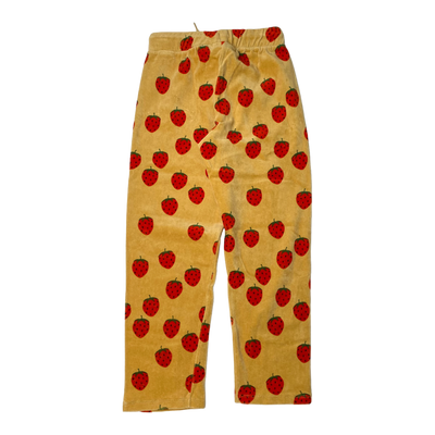 Mini Rodini fleece pants, strawberry | 128/134cm