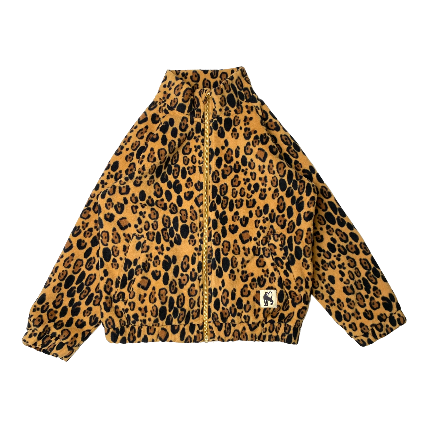 Mini Rodini fleece jacket, leopard | 128/134cm