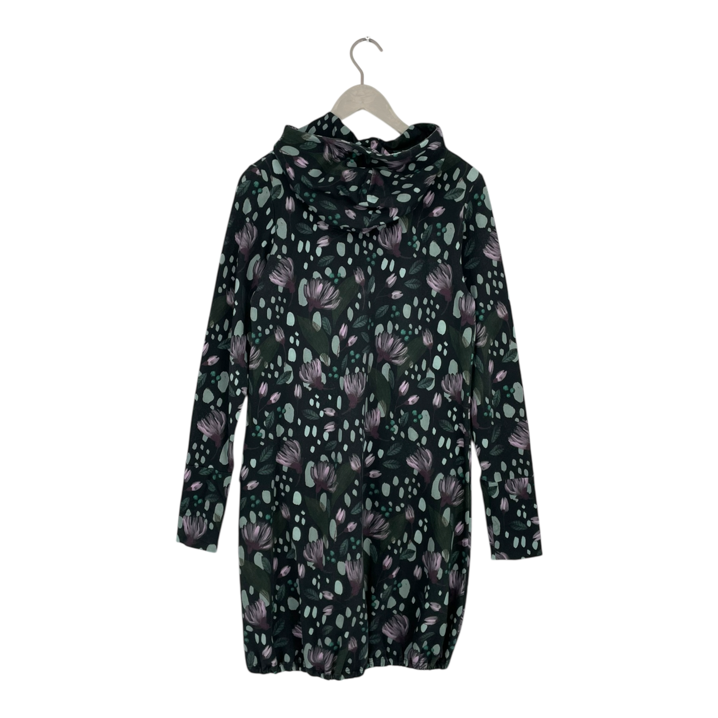 Versonpuoti hooded tricot dress, flowers | woman M