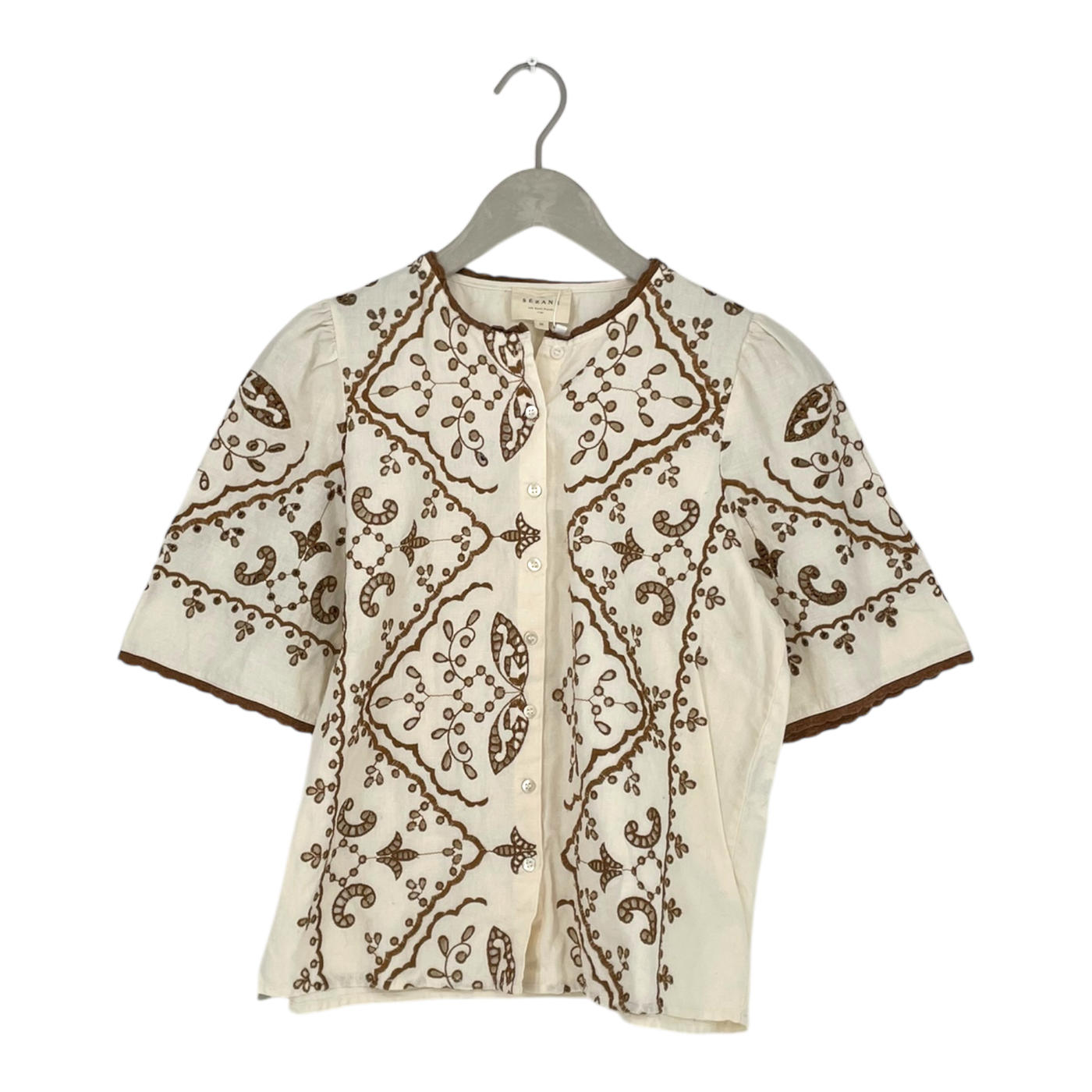 Sézane linen top, white | woman 38