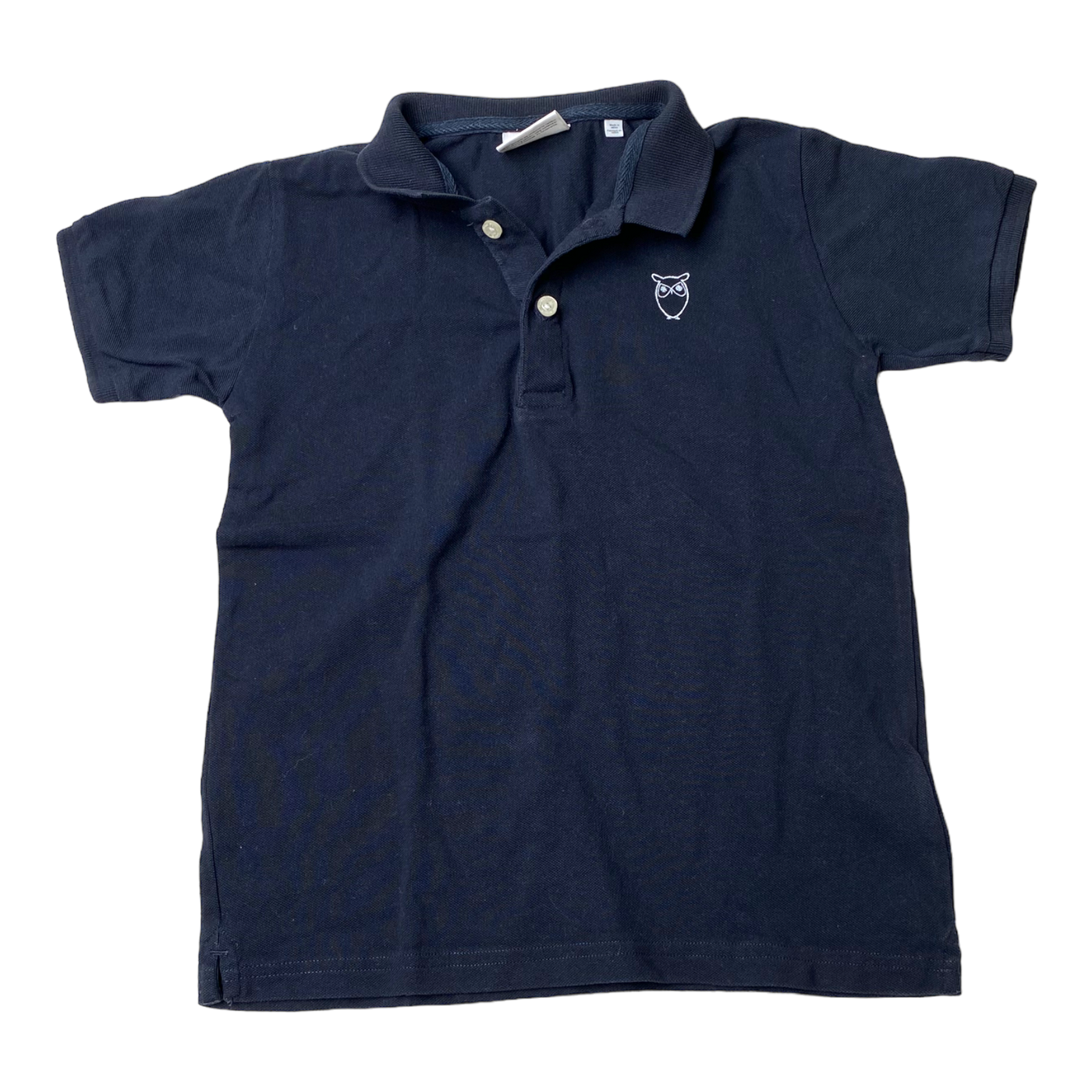 Knowledge cotton collar t-shirt, navy | 134/140cm