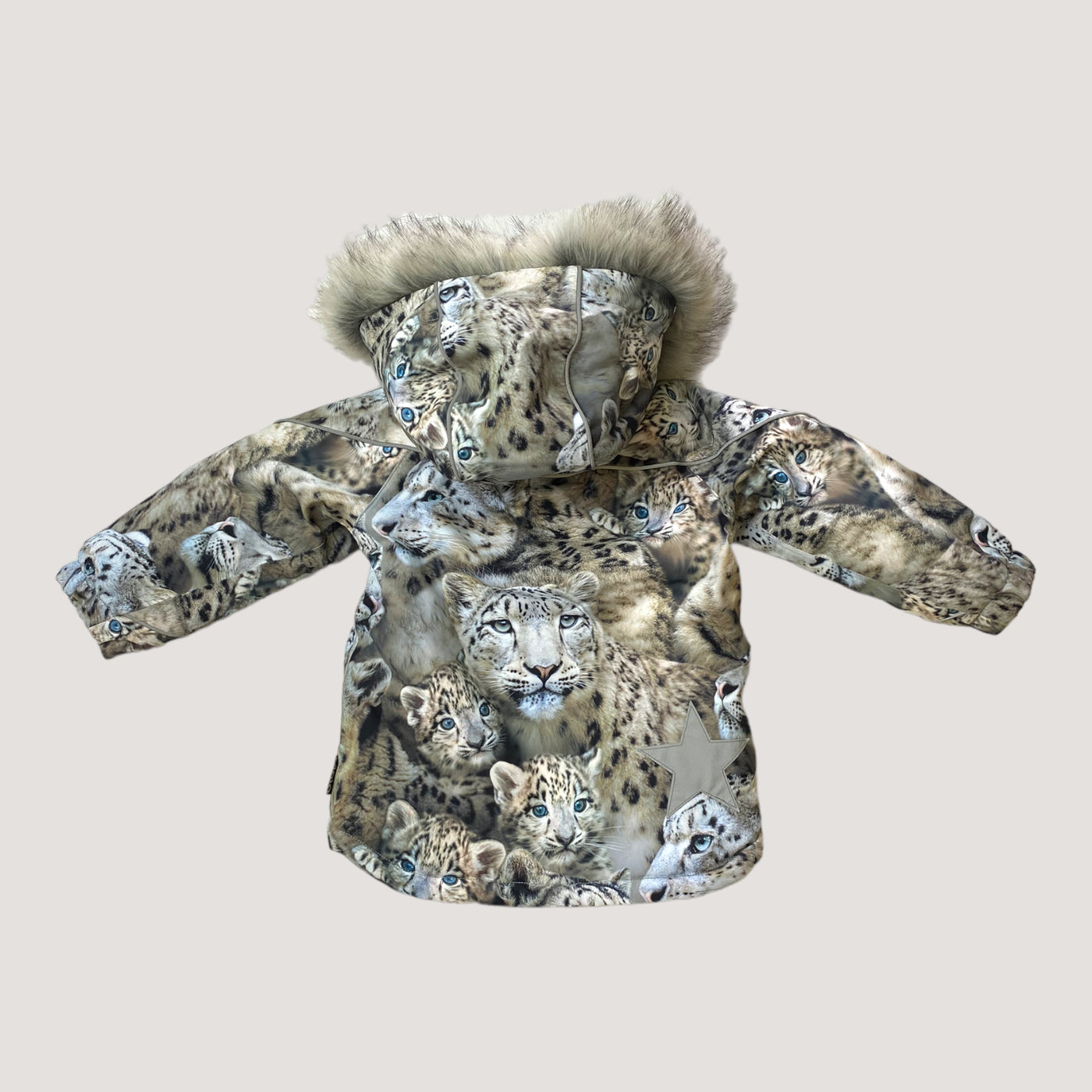 Molo hopla fur winter jacket, leopard | 92cm