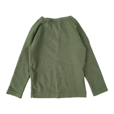 Metsola wool blend shirt, green | 80cm