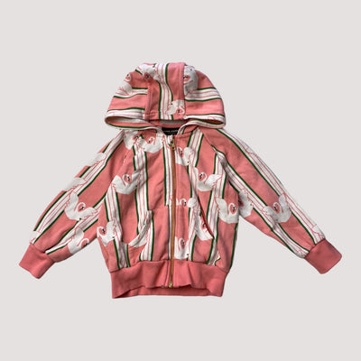 Mini Rodini zip hoodie, coral pink | 92/98cm