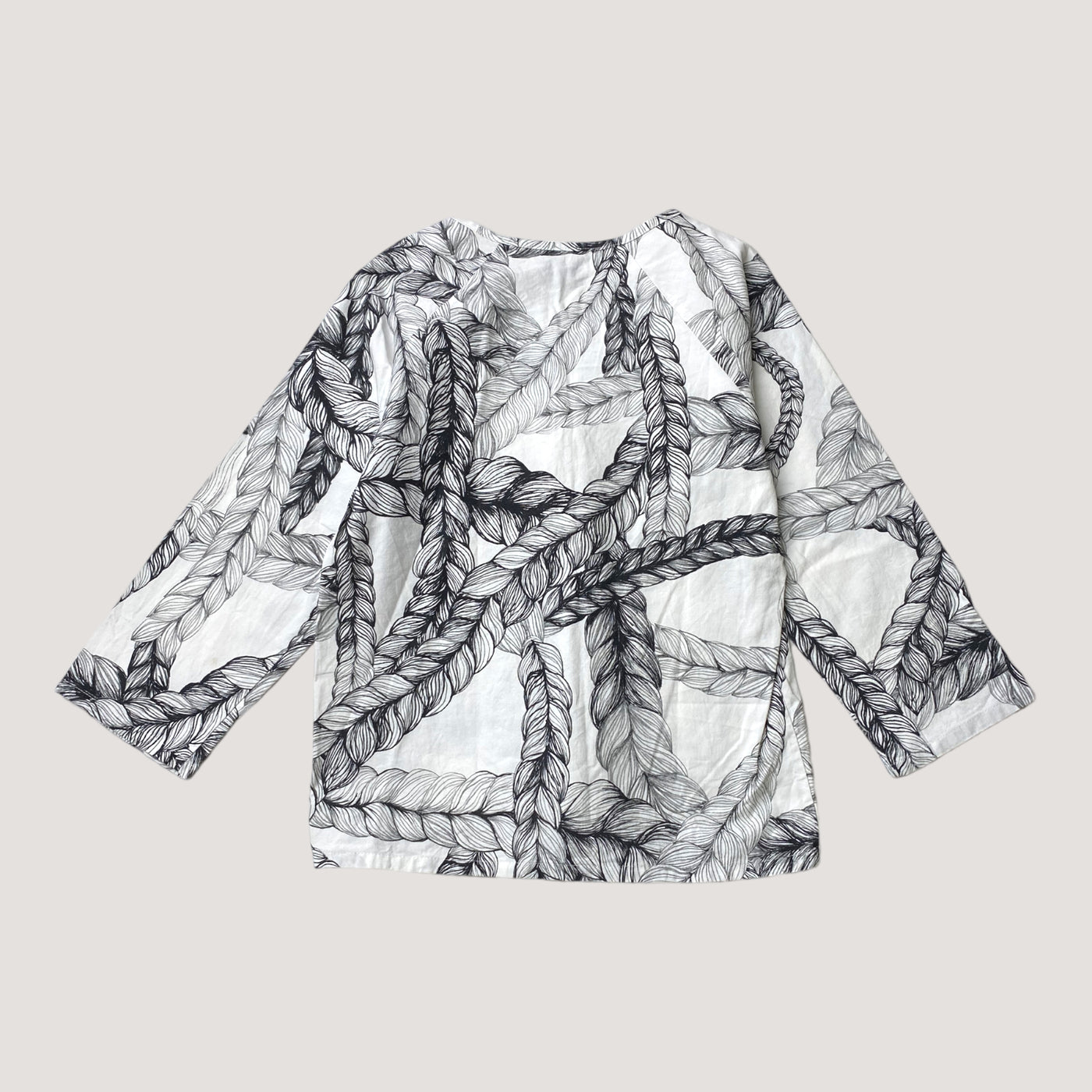 Vimma woven shirt, white & black | 120cm