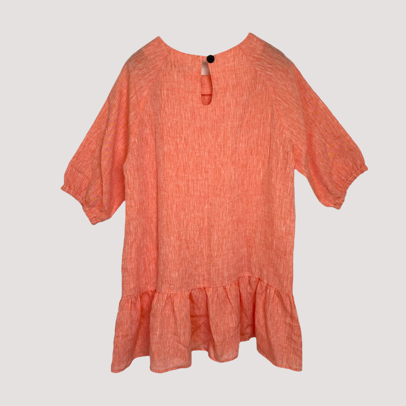 linen tunic dress, coral pink | women M