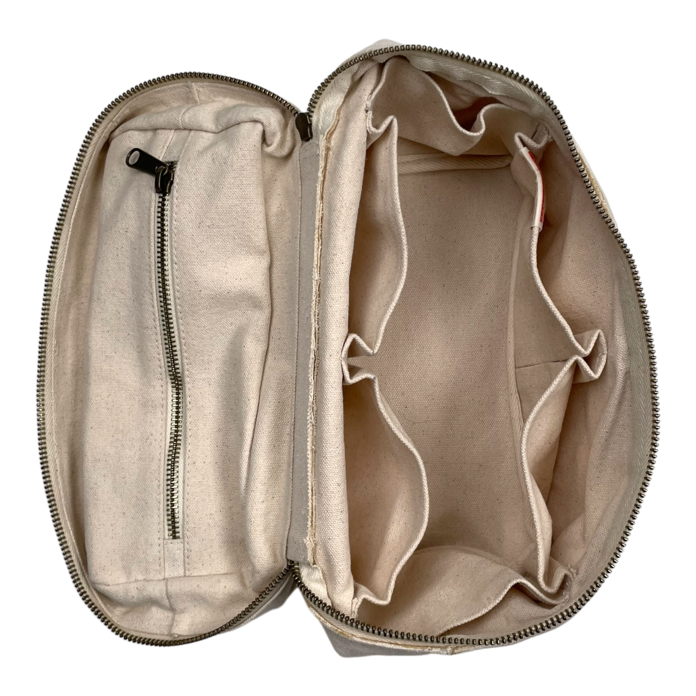 Holzrichter canvas toiletry bag, cream