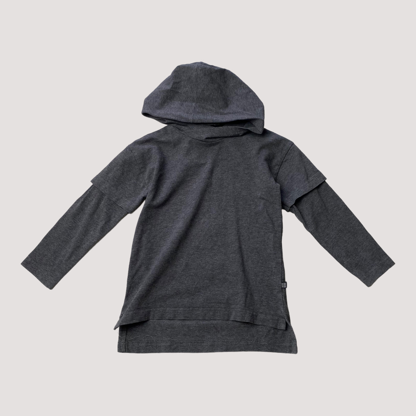 Kaiko hooded shirt, grey | 86/92cm