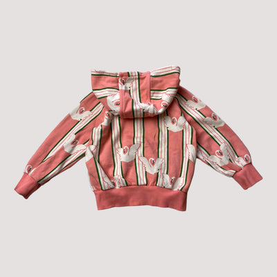 Mini Rodini zip hoodie, coral pink | 92/98cm
