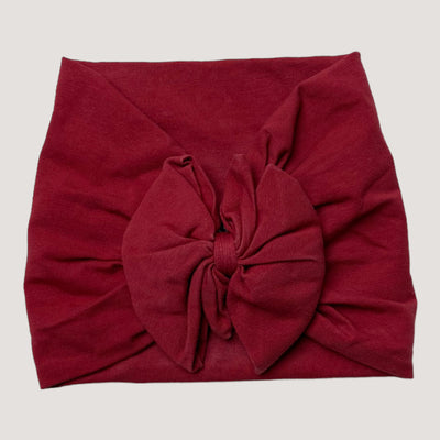 Kaiko bow headwrap, fire brick | 3-6m