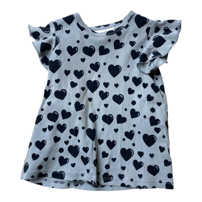 Mini Rodini t-shirt dress, hearts | 68/74cm
