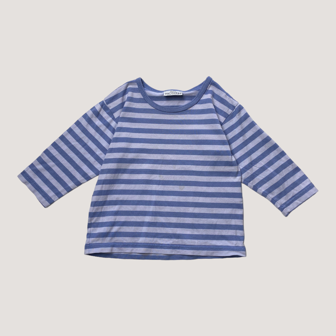 Marimekko stripe long sleeve shirt, royal blue | 90cm