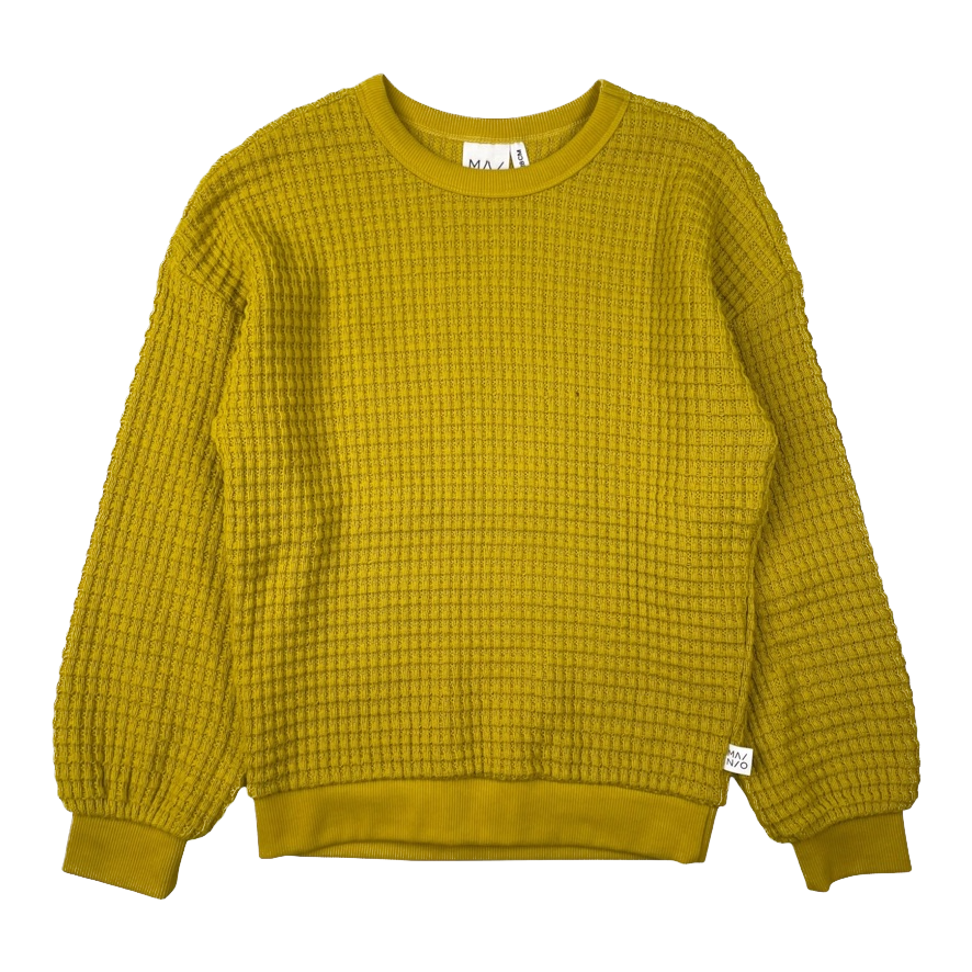 Mainio stellar knit shirt, lemon chiffon | 122/128cm