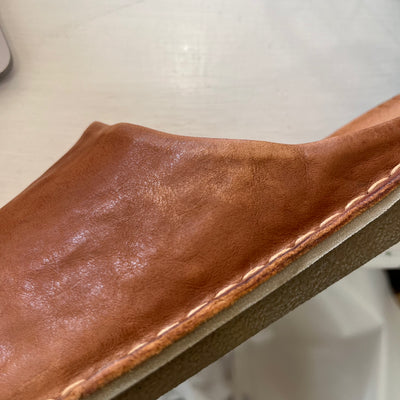 VIBAe Roma leather slippers, cognac brown | 46