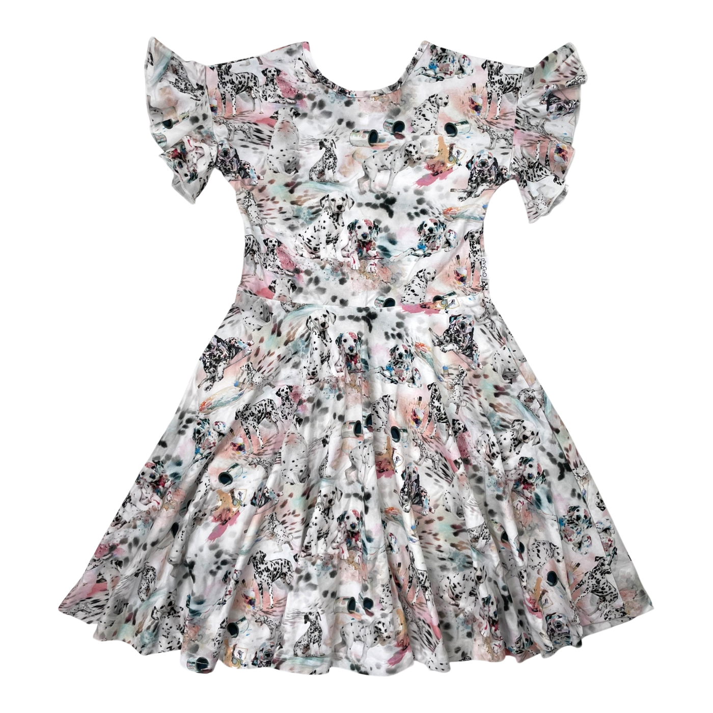 Gugguu t-shirt smoc dress, dalmatian print | 146cm