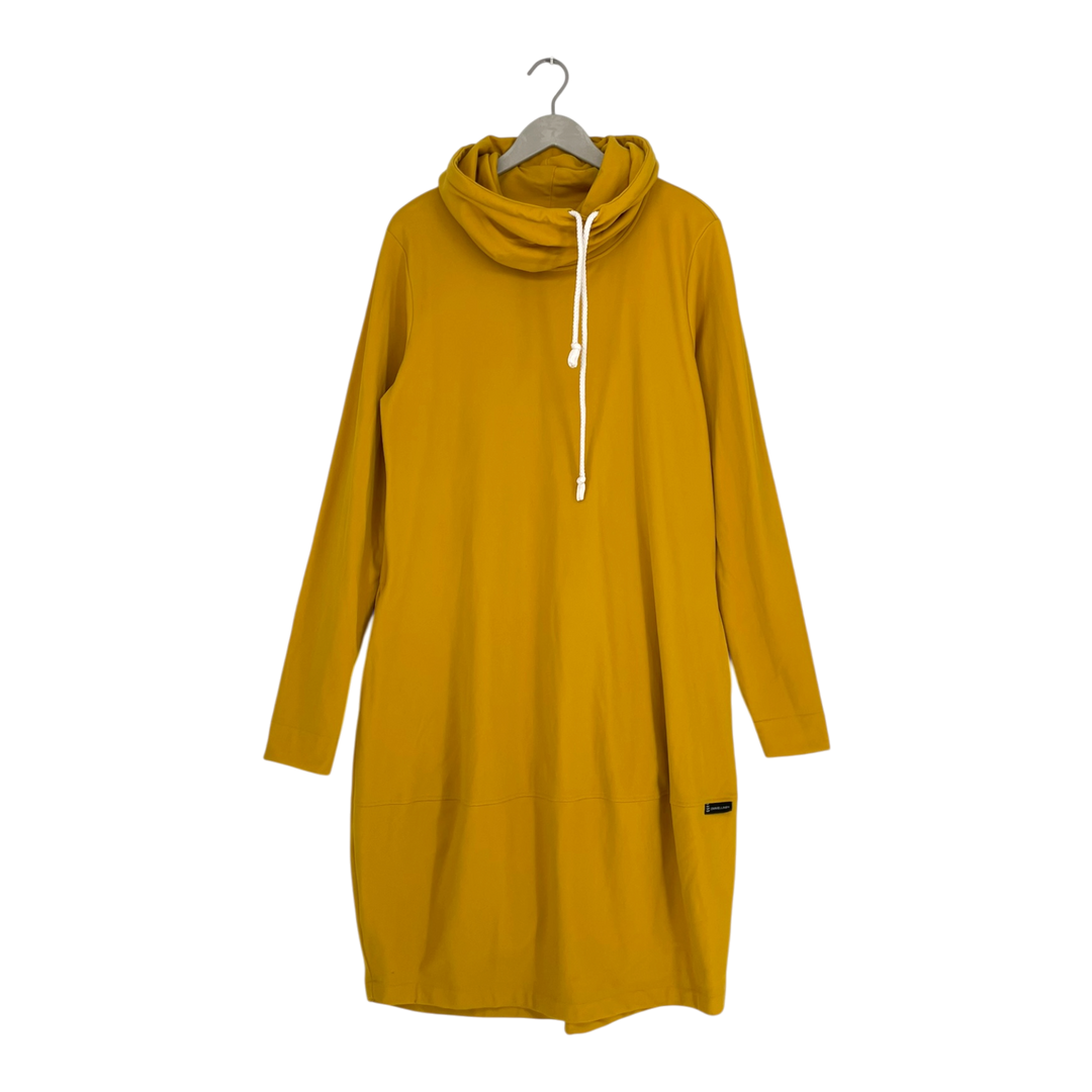 mustard yellow hoodie dress Ommellinen hoodie dress, mustard