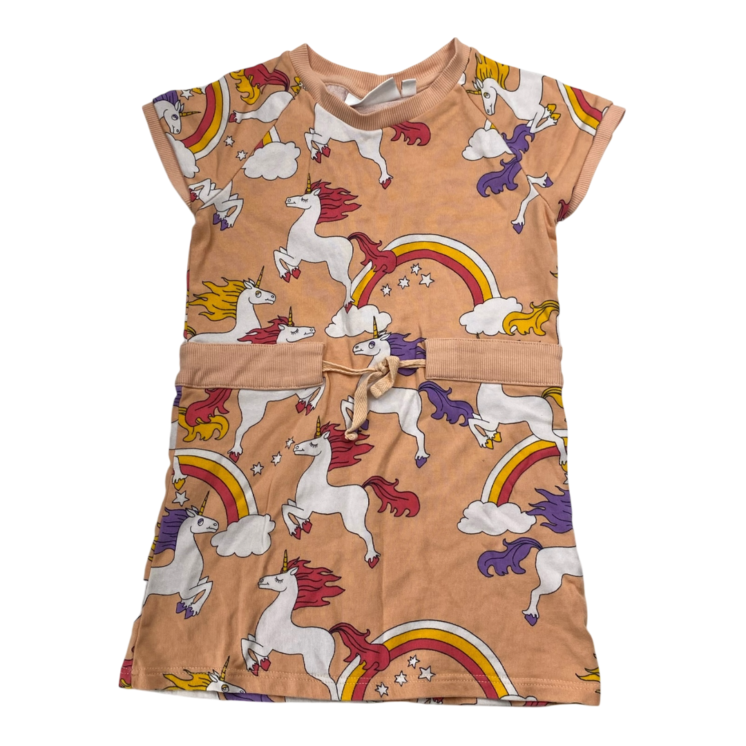 Mini Rodini sweat dress, unicorn