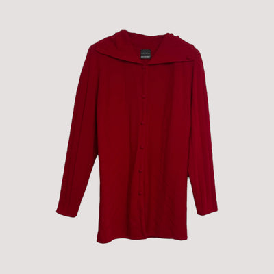Marimekko knitted merino wool cardigan, red | one size