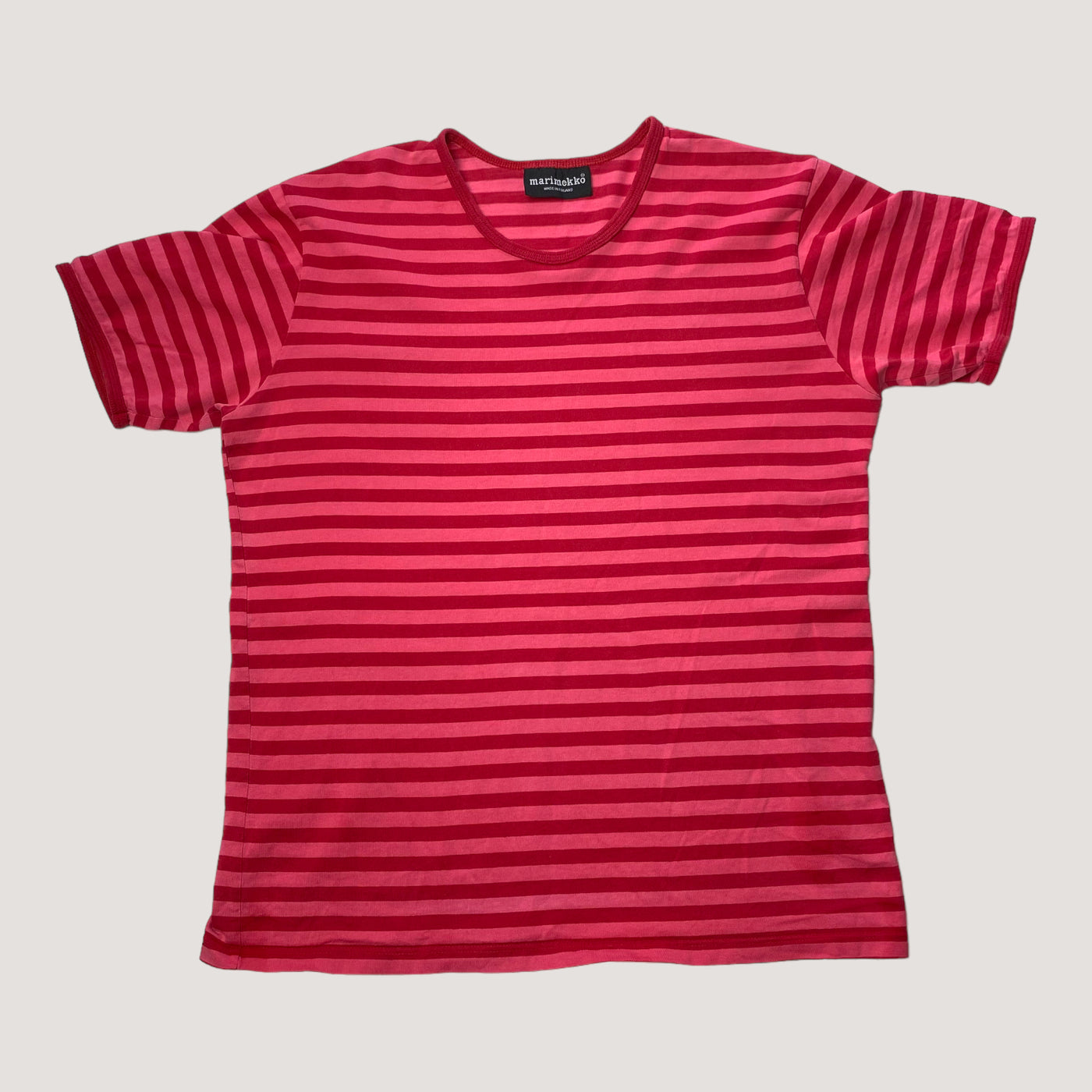 Marimekko stripe t-shirt, fire brick/salmon | woman M