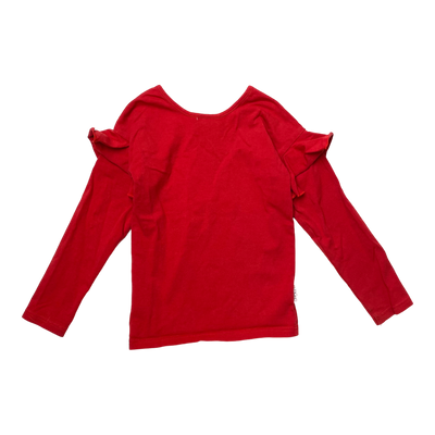 Gugguu frill shirt, red | 92cm