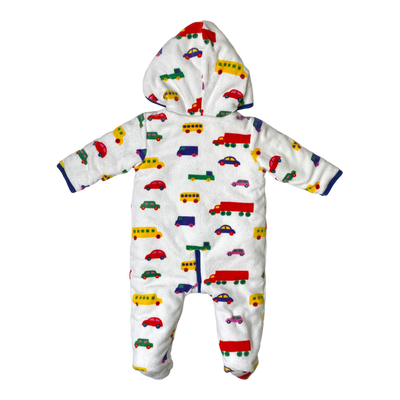 Marimekko warm hooded jumpsuit, cars | 68cm