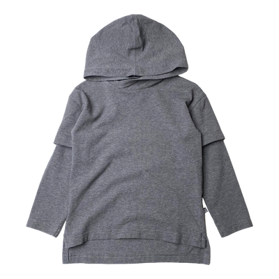 Kaiko hooded shirt, grey | 86/92cm