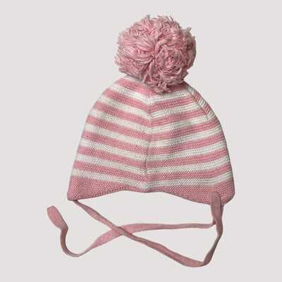 Metsola knitted cotton beanie, stripes | 6-12m