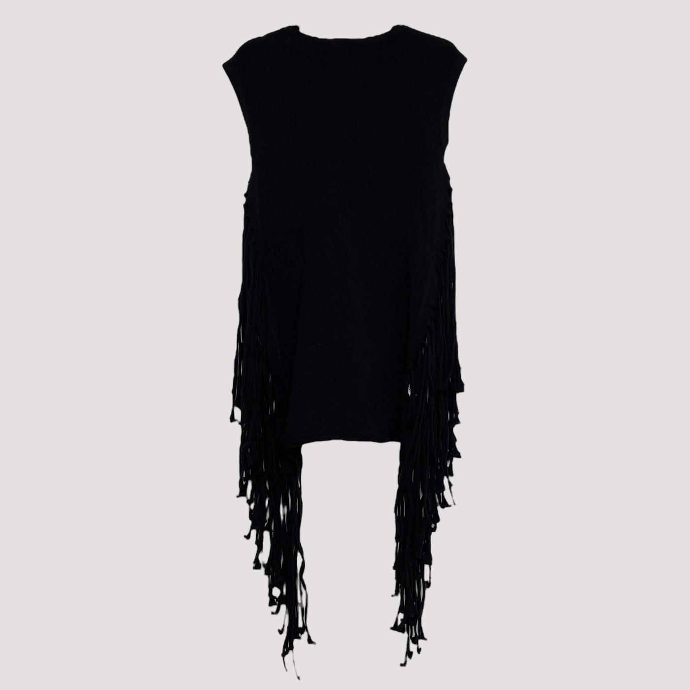 fringe tunic, black | women XS
