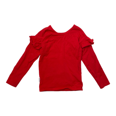 Gugguu frill shirt, red | 92cm