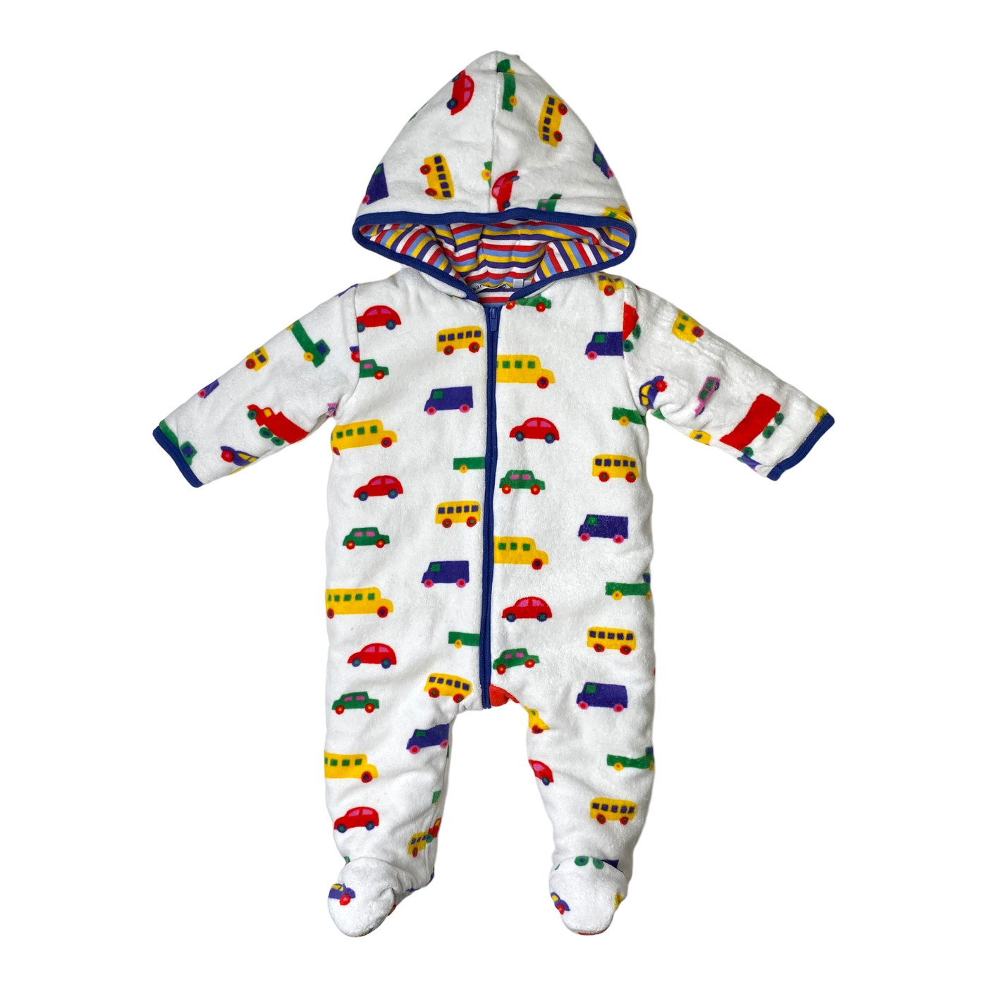 Marimekko warm hooded jumpsuit, cars | 68cm