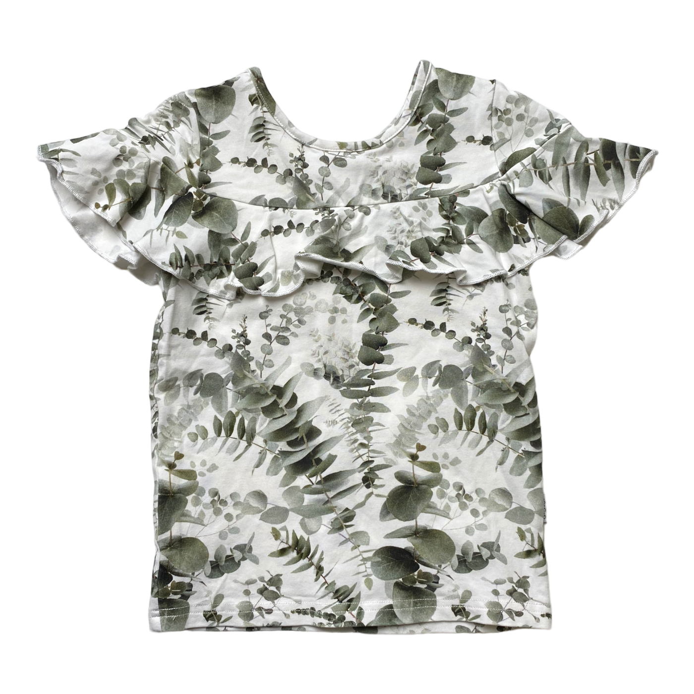 Gugguu frill t-shirt, leaves | 104cm