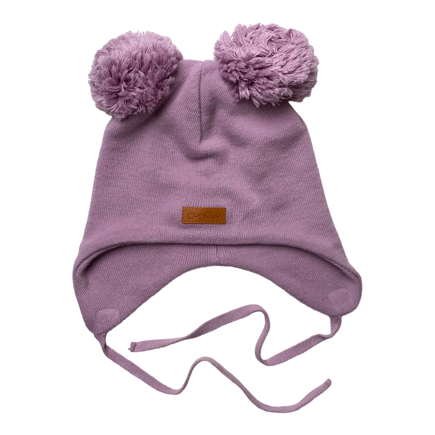 Gugguu cotton knitted beanie, mauve | XL