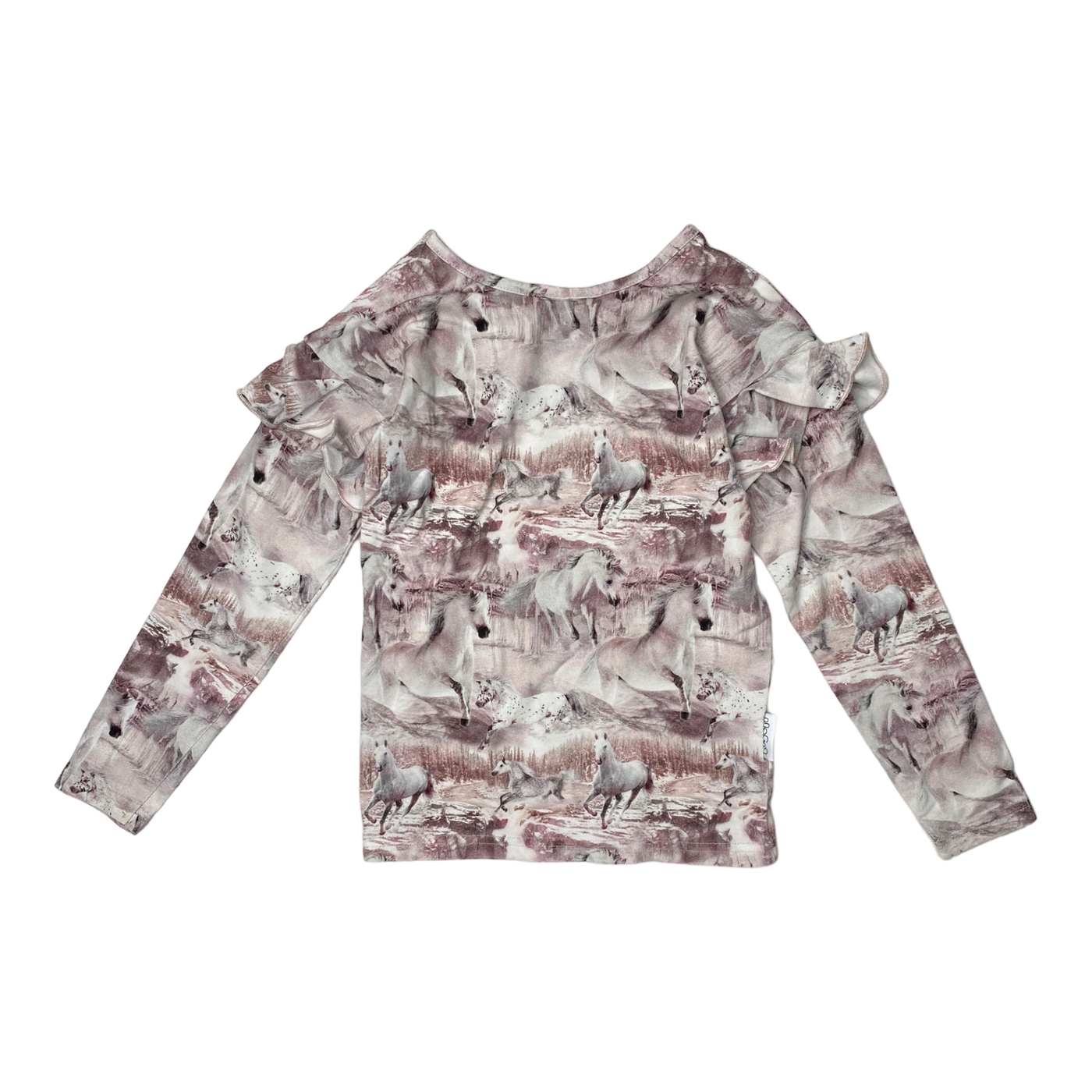 Gugguu frill shirt, wild horses | 110cm