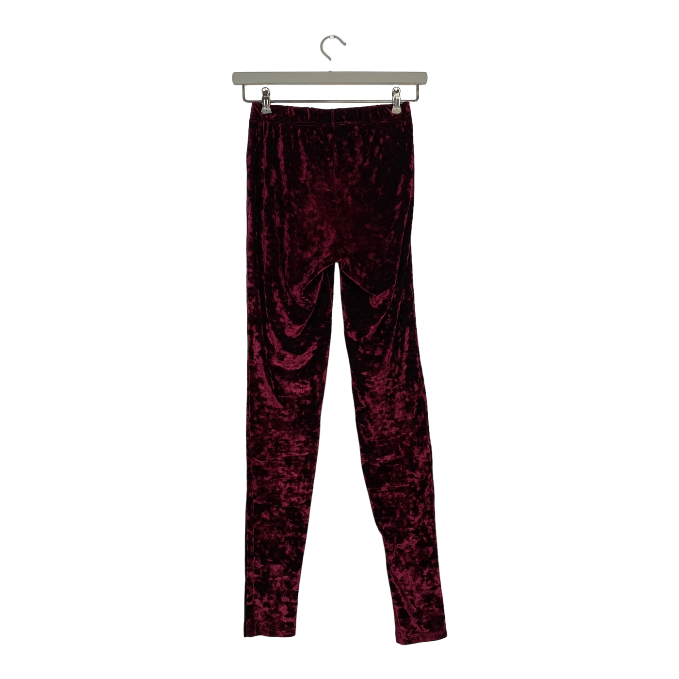 R/H studio mickey velour leggings, wine/black | woman M