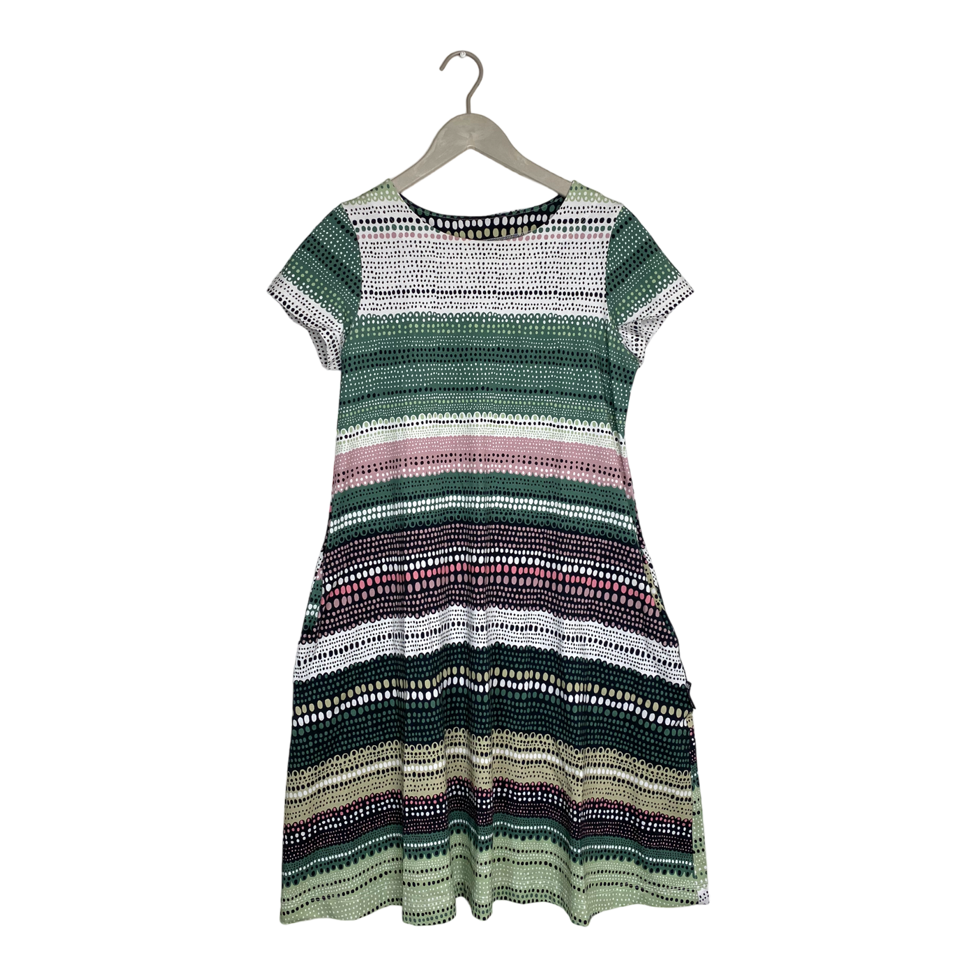 Ommellinen short sleeve tricot dress, multicolor | woman S